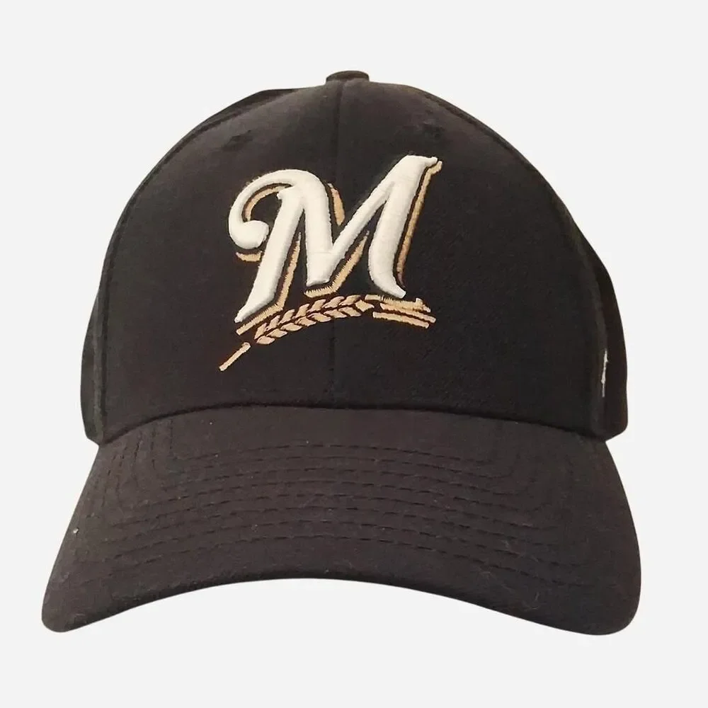 47 Men's White and Navy Hat